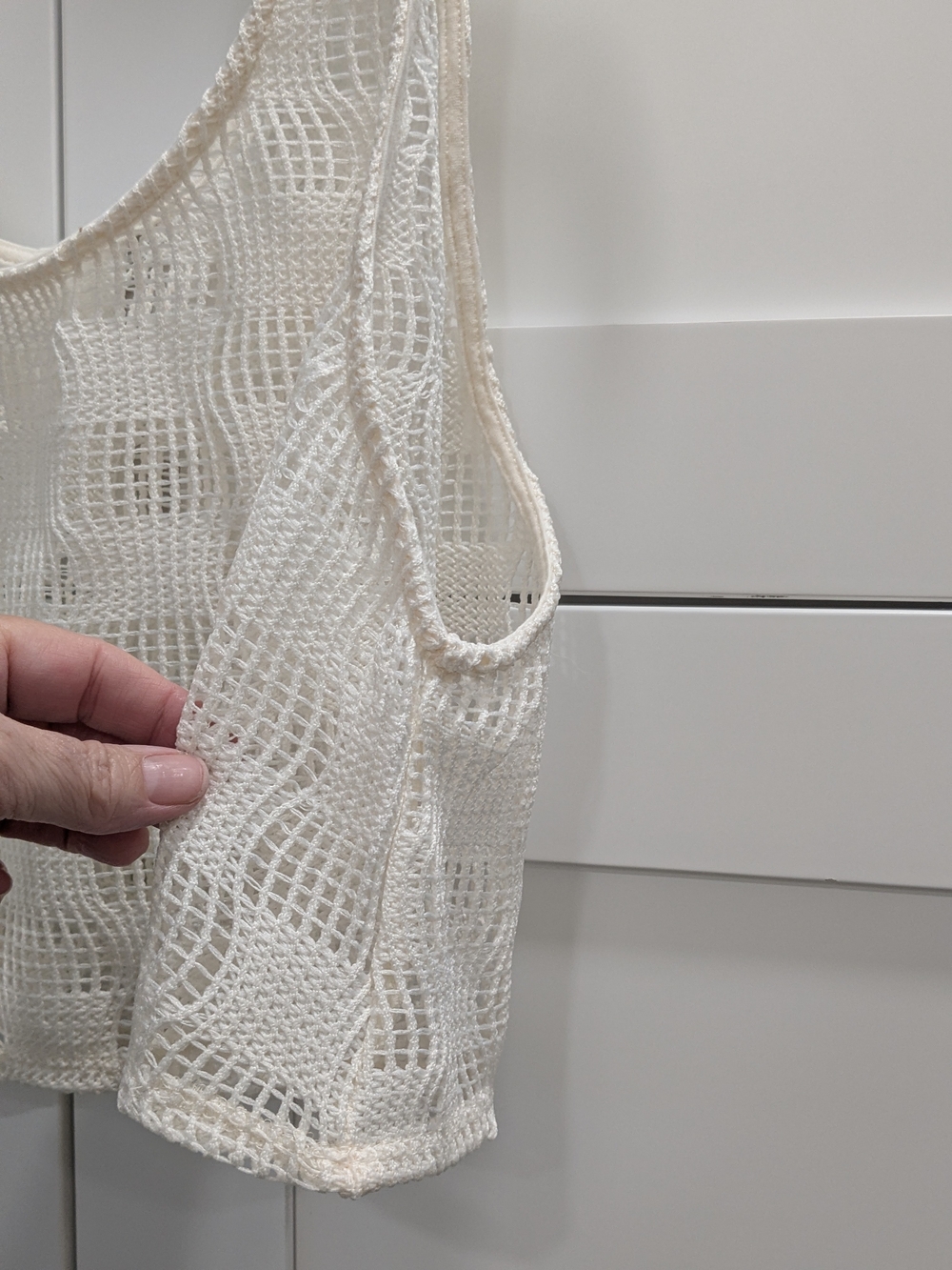 wild fable White Crochet Crop Tank - Picture 4 of 5
